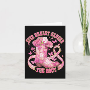 Geef borstkanker de Boot Cowgirl Cancer Awarene Kaart