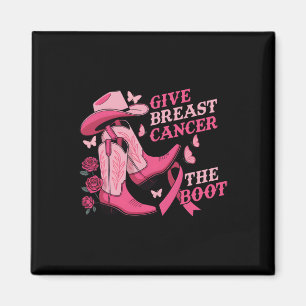 Geef borstkanker de Boot Cowgirl Cancer Awarene Magneet