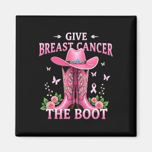 Geef borstkanker de Boot Cowgirl Cancer Awarene Magneet