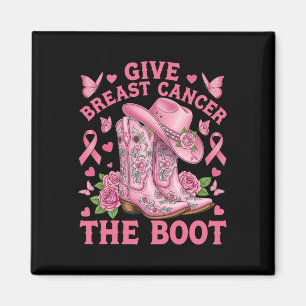 Geef borstkanker de Boot Cowgirl Cancer Awarene Magneet