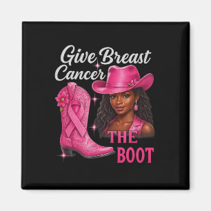 Geef borstkanker de Boot Cowgirl Cancer Awarene Magneet