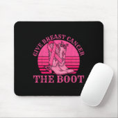 Geef borstkanker de Boot Cowgirl Cancer Awarene Muismat (Met muis)