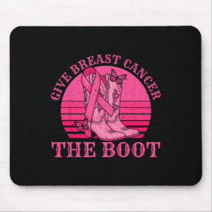 Geef borstkanker de Boot Cowgirl Cancer Awarene Muismat