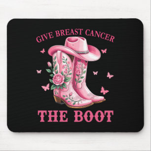 Geef borstkanker de Boot Cowgirl Cancer Awarene Muismat