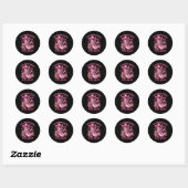 Geef borstkanker de Boot Cowgirl Cancer Awarene Ronde Sticker (Vel)