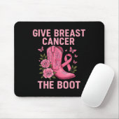 Geef borstkanker de Boot Pink Ribbon Awareness Muismat (Met muis)