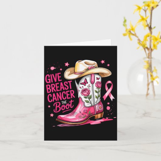 Geef Borstkanker De Laars Borstkanker Nk Lint Kaart (Gele Bloem)