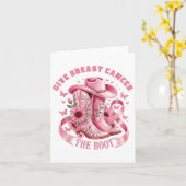 Geef Borstkanker De Laars Cowgirl Kanker Bewustzij Kaart (Gele Bloem)