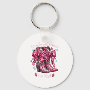 Geef Borstkanker De Laars Nk Cowgirl Western T-shi Sleutelhanger