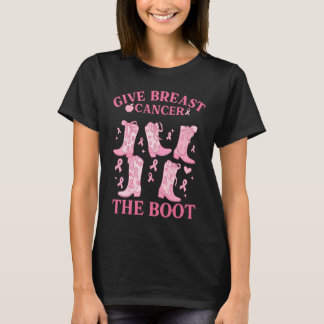 Geef Borstkanker de Laars Roze Lint T-shirt
