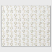 Geef Bride en Groom Gold Heart een persoonlijk tin Cadeaupapier (Vlak)