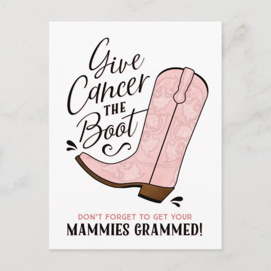 Geef Cancer het Boot Briefkaart (Voorkant)