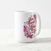 Geef Christelijk Bedankt aan de Here Purple Flower Koffiemok (Voorkant rechts)