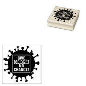 Geef Corona No Chance Rubberstempel (Gestempeld)