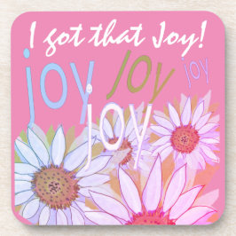 Geef Daisy een persoonlijk tintje: Floral Joy, Joy Bier Onderzetter