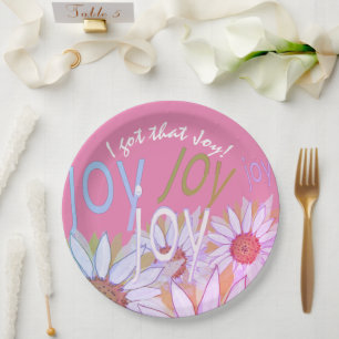 Geef Daisy een persoonlijk tintje: Floral Joy, Joy Papieren Bordje