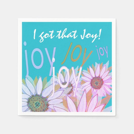 Geef Daisy een persoonlijk tintje: Floral Joy, Joy Servet (Voorkant)
