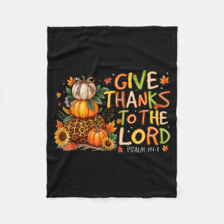 Geef Dank Aan De Heer Herfst Luipaard Christelijke Fleece Deken