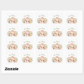 Geef Dank Bloemrijke Pompoen Stickers (Vel)