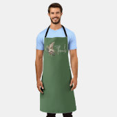 Geef Dank Boho Herfst Bloemige Thanksgiving Schort (Gedragen)