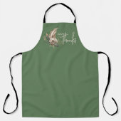 Geef Dank Boho Herfst Bloemige Thanksgiving Schort (Voorkant)