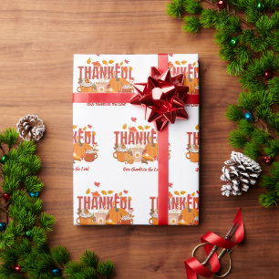Geef Dank DANKBAAR Christelijke Thanksgiving Cadeaupapier