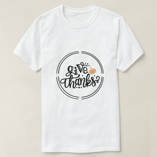 Geef Dank Dankbare Dankdag Herfst Vakantie T T-shirt (Design voorkant)