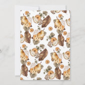 Geef Dank Elegante Aquarel Thanksgiving Dinner Kaart (Achterkant)