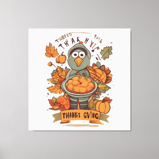 Geef dank en deel liefde canvas afdruk (Voorkant)