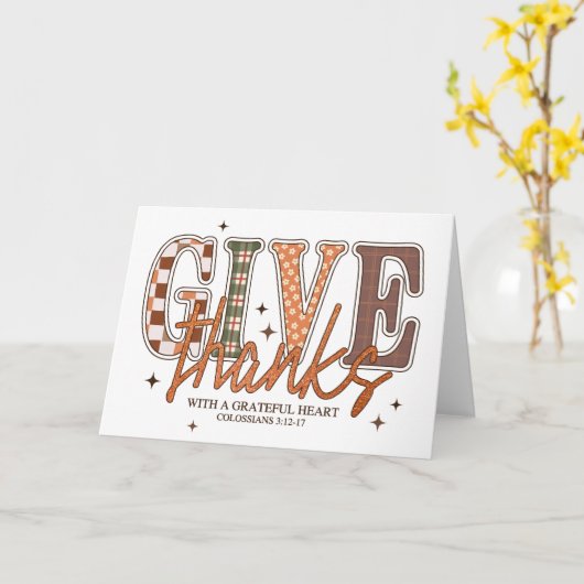  Geef Dank Herfst  Kaart (Gele Bloem)