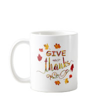 Geef Dank Herfst Rustieke Thanksgiving Monogram