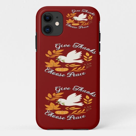 'Geef dank, kies voor vrede' iPhone / iPad hoesje (Achterkant)