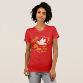 'Geef Dank, Kies Vrede' Bella+Canvas T-shirt (Voorkant volledig)
