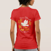 'Geef Dank, Kies Vrede' Bella+Canvas T-shirt (Achterkant)
