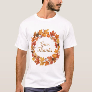 Geef Dank Krans Thanksgiving T-Shirt