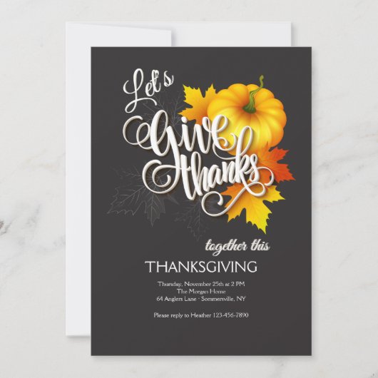 Geef Dank Samen Thanksgiving Kaart (Voorkant)
