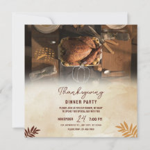 Geef Dank, Thanksgiving dinerfeest afdrukbaar