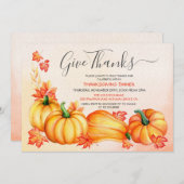 Geef Dank | Uitnodiging voor Thanksgiving Dinner (Voorkant / Achterkant)