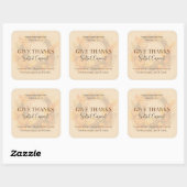 Geef Dank Zout Karamel Kaarslabel Vierkante Sticker (Vel)