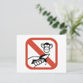 Geef de aap geen voer (2) briefkaart (Staand voorkant)