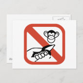 Geef de aap geen voer (2) briefkaart (Voorkant / Achterkant)