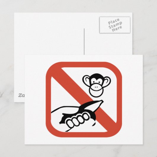 Geef de aap geen voer (2) briefkaart (Voorkant / Achterkant)