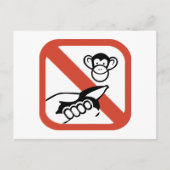 Geef de aap geen voer (2) briefkaart (Voorkant)