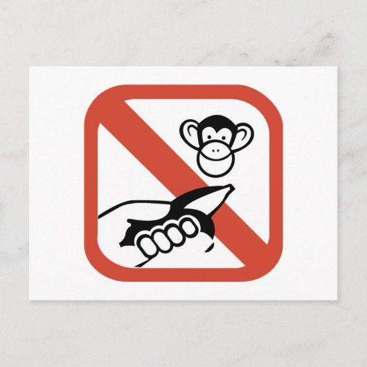 Geef de aap geen voer (2) briefkaart (Voorkant)