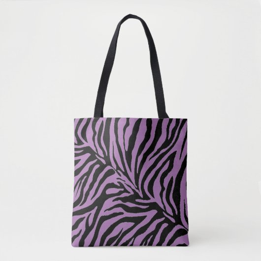 geef de achtergrondkleur zebra uit tote bag (Voorkant)