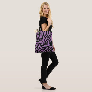 geef de achtergrondkleur zebra uit tote bag