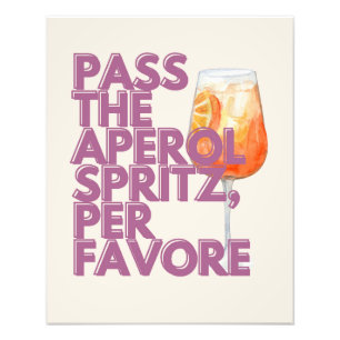 Geef de Aperol Spritz-print door   Italiaanse cock Foto Afdruk