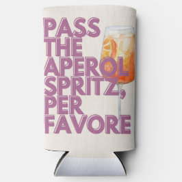 Geef de Aperol Spritz-print door | Italiaanse cock Seltzer Blikjeskoeler