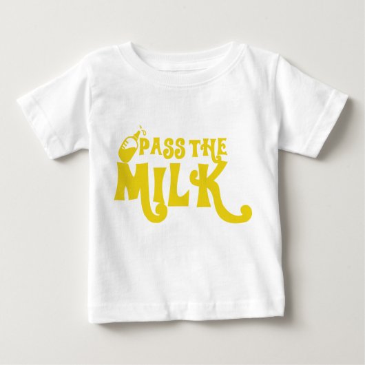 Geef de Baby Apparel T-Shirt van de Melkvun door (Voorkant)