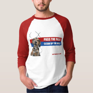 Geef de bakken door/maak de heuvels op 3/4 Sleeve T-shirt